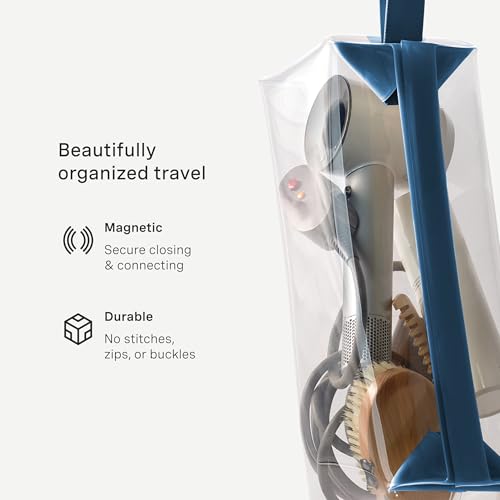 Cadence Parcel - Clear Kit with Magnetic Closure - Durable and Leak-Resistant Travel Toiletry Kit - Extra Large Cove Parcel - color: Cove, size: Extra Large
