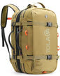 Tolaccea Travel Backpack for Men Women, 40L-50L Carry On Backpack with Wet Dry Compartment, TSA Approved Laptop Daypack Fits 15.6", Convertible Expandable Large Rucksack Duffel Bag for Work Travel - color: Khaki