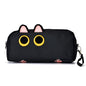 Hongdian Large Capacity Pencil Case, 3D Cat Pen Bags Pencil Pouch Organizer for Office College School - color: Black