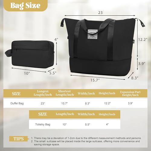 Merax Luggage Set 6 Piece,Lightweight Hardshell Suitcase with Double Spinner Wheels Handle Password Lock,14 IN Cosmetic Case 20/24/28 IN Luggages with Duffel Bag and Toiletry Bag,Black - color: Black, style: 14+20+24+28+bags