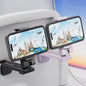 MiiKARE Travel Essentials Airplane Phone Holder, Universal Handsfree Phone Mount for Flying with 360 Degree Rotation, Travel Must Haves Phone Stand for Desk, Tray Table, Black&Purple - color: Black&Purple