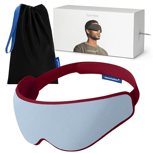 Ostrichpillow Eye Mask, Sleep Mask for Men Women 100% Blackout, No Pressure On Eyes, Soft & Breathable, Adjustable Fit, Travel Bag Included - color: Dawn