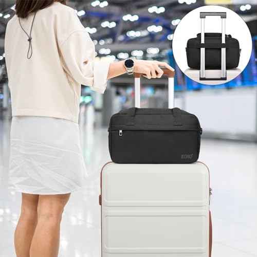 Kono Travel Duffel 20L Under Seat Carry-On Sports Tote Gym Weekender Overnight Bag - 15.75"x9.84"x7.87" Black - color: Black, size: M(15.75in x 9.84in x 7.87in)-20L