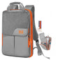 ZINZ Slim & Expandable Laptop Backpack 15.6 16 17 inch Travel Business Backpack Water-Resistant Daypack for Men and Women，Gray orange - color: G01og01