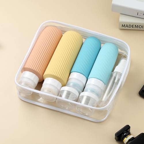 Mrsdry 16 Pack Travel Bottles for Toiletries, Large 6oz Silicone Travel Containers, Leak Proof Refillable Liquid Shampoo And Conditioner Travel Essentials - color: Yellow, size: Large