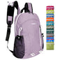 VPBAGE 15L Water-resistant Hiking Daypack for Women, Small Backpack Travel Outdoor, Lightweight Day Pack with Tool Loops - color: Light Purple