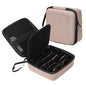 AUTOARK EVA Hard Shell Travel Eyeglasses Case,4 Adjustable Dividers,Holds 5 Glasses,Felt Lining - color: Brown