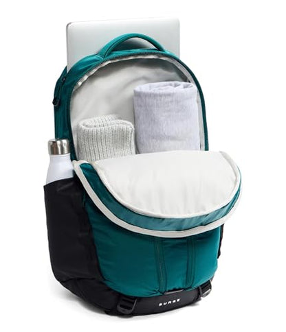 THE NORTH FACE Surge Commuter Laptop Backpack | Daypack With Water Repellent Finish, 16" Laptop Sleeve, Reflective Details - color: Pacific Teal/Tnf Black, size: One Size