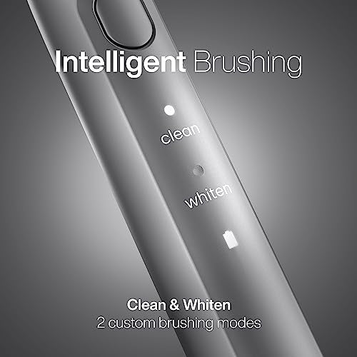 Aquasonic Icon ADA-Accepted Rechargeable Toothbrush | Magnetic Holder & Slim Travel Case | 2 Brushing Modes & Smart Timers | Gentle Micro-Vibrations (Stone) - color: Stone