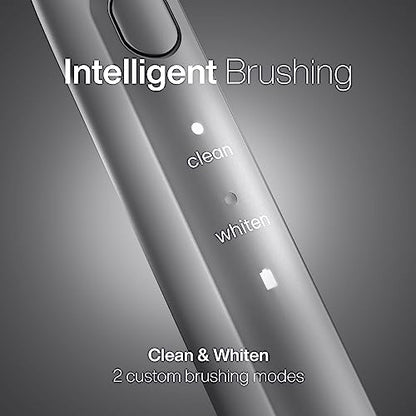 Aquasonic Icon ADA-Accepted Rechargeable Toothbrush | Magnetic Holder & Slim Travel Case | 2 Brushing Modes & Smart Timers | Gentle Micro-Vibrations (Stone) - color: Stone