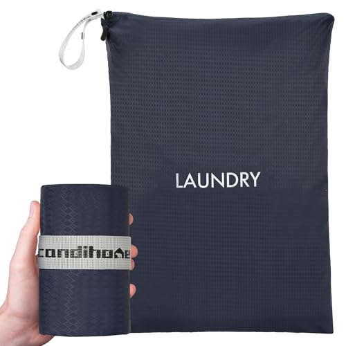 Travel Laundry Bag, Washable Dirty Clothes Bag Waterproof Wet Dry Bags Reusable Camp Clothes Organizer for Sports Home College Dorm Laundromat (1 Pcs X-Large) Navy Blue - color: navy blue, size: X-Large (1 Pcs) – 29.1"×19.8"