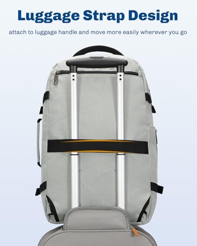 Hynes Eagle Travel Backpack 40L Flight Approved Carry on Backpack Men Large Cabin Weekender Laptop Backpack Women 15.6 inches - color: Light Green