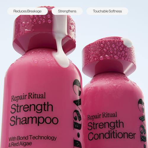 Eva NYC Repair Ritual Hair Care Travel Set - Shampoo, Conditioner & Leave In Treatment - Strengthen + Restore Dry, Damaged Hair with Bond Technology, Red Algae, Bamboo - Travel-Size Trio - style: Repair Ritual Strength Travel Size Set