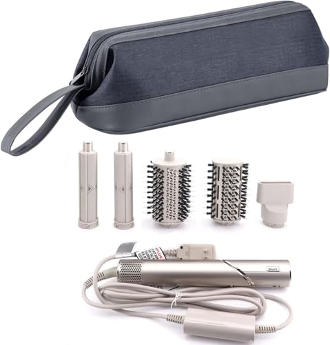 2026 Latest Shark Flex Style Travel Case for Dyson Airwrap Hair Dryer Brush Revlon Hair Tools Travel Bag Carrying Case Flat Curling Iron Organizer(Dark Gray) - color: Dark Gray