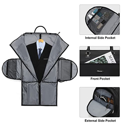Modoker Rolling Garment Bags, 25in Large Garment Duffle Bag with Wheels, 3 in 1 Garment Suit Luggage Bag, Not Standard Carry-On Size for Women Men Business Travel Weekender, Black - color: 25in-Black