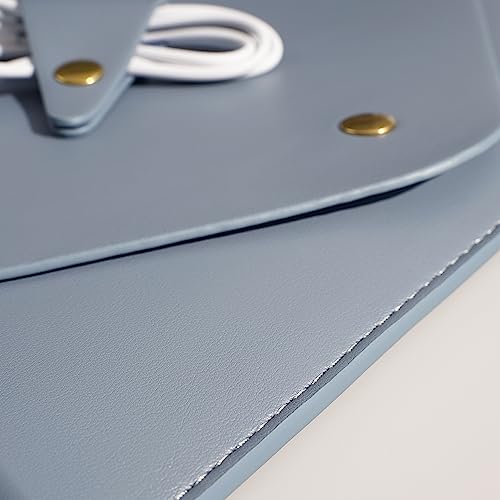 PU Leather Laptop Sleeve Compatible with New 14 inch MacBook Pro A2992 A2918 A2779 A2442,Old MacBook Pro Air 13, Surface Laptop 5th Gen 13.5, Thinkpad X1 Carbon 14 Set of 4PCS Color Blue - color: Blue, size: 14Inch Laptop