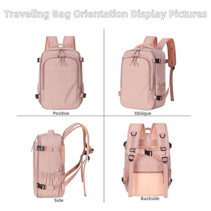Travel Backpack For Women Men,Airline Approved Carry on Backpack,Casual Daypack for Business Travel Essentials (Khaki) - color: Khaki