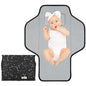 Portable Changing Pad Travel - Waterproof Compact Diaper Changing Mat with Built-in Pillow - Lightweight & Foldable Baby Diaper Changer - color: Black-Star