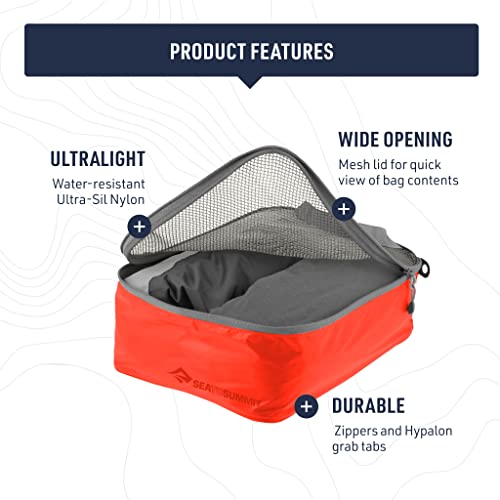 Sea to Summit Travelling Light Garment Mesh Bag Packing Organizer, Medium, HighRise Grey - color: HighRise Grey, style: Medium