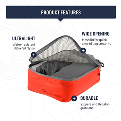 Sea to Summit Travelling Light Garment Mesh Bag Packing Organizer, Large, Atoll Blue - color: Atoll Blue, style: Large