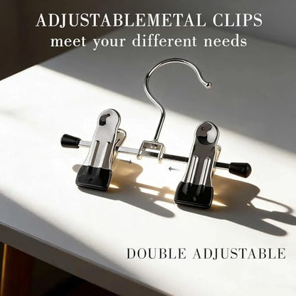 20pcs Adjustable Shoe Rack Pet Baby Pants Folder Multi Functional Travel Portable Hat 6" Heavy Duty Laundry Hooks Socks Holder Double Towels Bags Clothes Clip Boot Hanger Space Saving Home Organizer