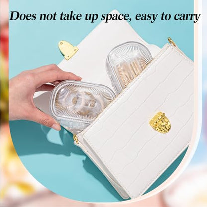 Kigley 4 Pcs Hair Tie Container Small Portable Travel Cotton Swab Holder Flosser Dispenser with Lid Plastic Box Beads Storage Containers for Small Items, 3.94 x 2.76 Inch (White) - color: White