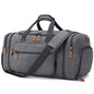 Gonex Canvas Duffle Bag 60L Travel Duffel Overnight Weekend Bag with Shoe Compartment (Gray) - color: Grey, size: X-Large-60L (With Shoe Compartment)