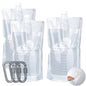 Ancable 64oz Collapsible Water Bottles, 3-Pack Reusable Travel Foldable Water Bottles for Hiking Camping Running Bike, BPA-Free Water Bottle - color: Clear x 3, size: 64 Ounces