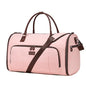 Vessgra Garment Bag for Airplane Travel,Weekender Travel Bag for Women, 2 in 1 Convertable Garment Duffle Bag with Shoes Compartment Carry on Bag Hanging Garment Bag Travel with Shoulder Strap,Pink - color: Pink