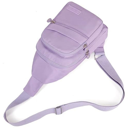 Banelu Small Sling Backpack Crossbody Bags for Women, Small Sling Bag Cross Body Bag Crossbody Purses - Purple - color: E Purple
