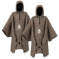 ONETIGRIS Camping Blanket Poncho with with Recycled Synthetic Insulation,Wearable Hoodie Blanket | Ultralight Water-Resistant Warm Camping Blanket for Outdoor, Hiking, Stadium - color: 2pcs-brown