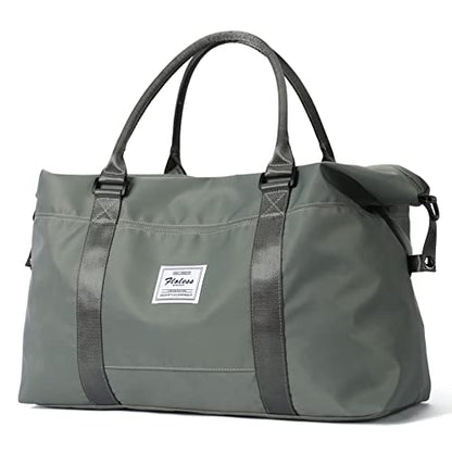 Travel Gym Bag for Women, LANBX Tote Bag Carry on Luggage Sport Duffle Weekender Overnight Bags with Wet Pocket (B-Olive Green) - color: B-Olive Green