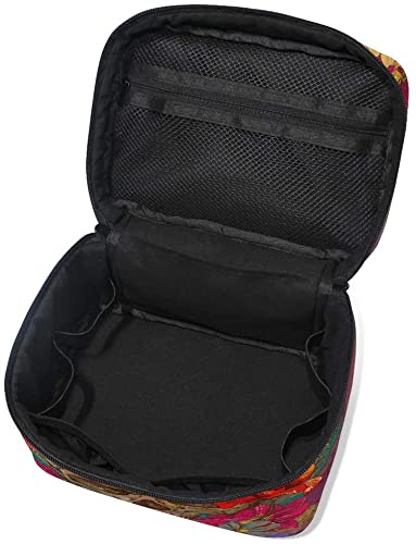 Makeup Bag Rose Skull Travel Cosmetic Bags Organizer Train Case Toiletry Make Up Pouch - color: color7