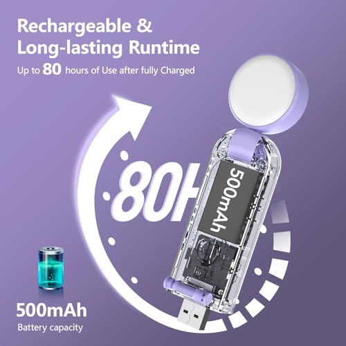 VAVOFO USB Rechargeable Book Light, Blue Light Blocking, Amber Clip On Bookmark Reading Light for Bookworms with Eye Care 6 LED Modes - color: Purple