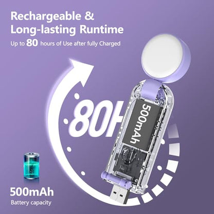 VAVOFO USB Rechargeable Book Light, Blue Light Blocking, Amber Clip On Bookmark Reading Light for Bookworms with Eye Care 6 LED Modes - color: Purple
