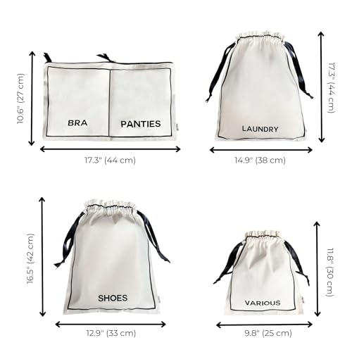 Bag-All Packing Cubes for Travel | Luggage Organizers for Suitcase | Travel Storage Cubes for Organizing | Luggage Organizer Bags | Traveling Essentials | Pack of 8 | Cream