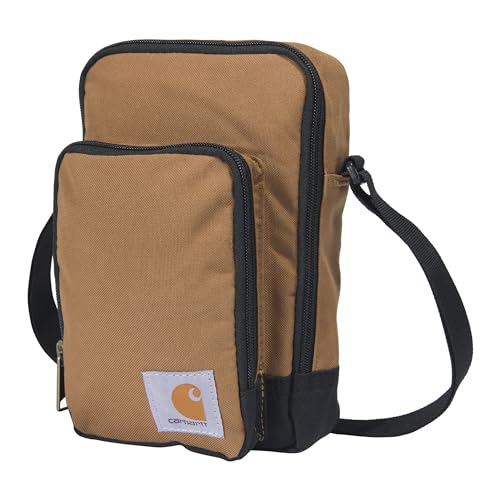 Carhartt Crossbody Zip Bag, Durable, Adjustable Crossbody Bag with Zipper Closure for Men and Women - color: Essential Crossbody Bag (Carhartt Brown), size: One Size