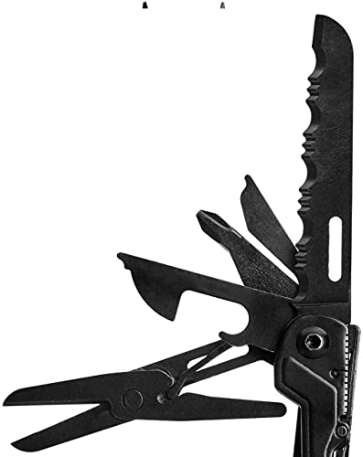 SOG PowerPint Mini Compact Stainless Steel Multi-Tool, 18 Lightweight Specialty Tools & SOG Multitool Pliers Pocket Knife, Black - color: Black, style: Multi-Tool