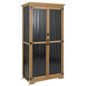 Outdoor Storage Cabinet Waterproof with Shelves, Small Storage Shed, Vertical Tall Patio Backyard Garden Storage Cabinet Tool Organizer for Outside - size: 32"L x 16"W x 66"H