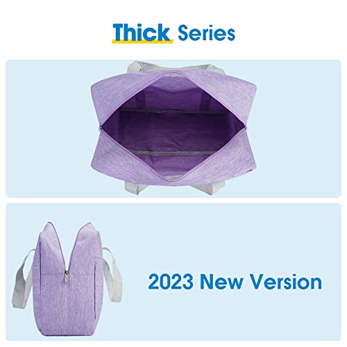 For Spirit Airlines Personal Item Bag Foldable Travel Duffel Bag Tote Carry on Luggage Duffle Overnight for Women and Men - color: 1112-Thick Series Purple-1