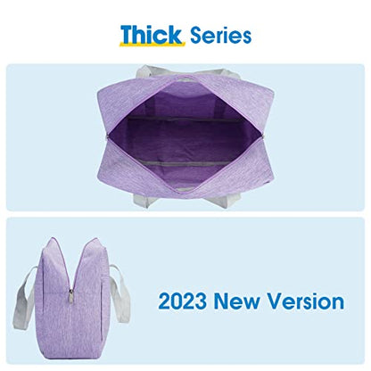 For Spirit Airlines Personal Item Bag Foldable Travel Duffel Bag Tote Carry on Luggage Duffle Overnight for Women and Men - color: 1112-Thick Series Purple-1