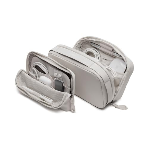 Orbitkey KonMari 2-in-1 Tech Acessory Pouch - Stone - color: Stone