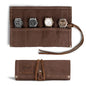 Hide & Drink, Waterproof Waxed Canvas Travel Watch Roll Organizer with 4 Slots, Easy Carry On Watchlover Storage, Handmade Travel Case, Honey Bourbon - color: Honey Bourbon