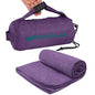 PAVILIA Travel Blanket Airplane Compact with Bag, Lightweight Soft Fleece Plane Blanket Long Flights, Camping Road Trips, Packable Travel Gift Essentials with Luggage Backpack Strap, 65x40, Purple - color: Purple
