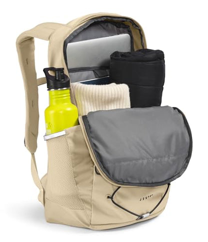 The North Face Women's Jester Everyday Laptop Backpack - Commuter Travel Bag, Laptop Sleeve, Water-Repellent, Gravel/TNF Black, One Size - color: Gravel/Tnf Black