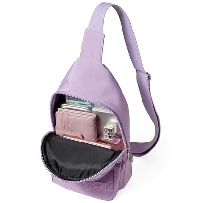 Banelu Small Sling Backpack Crossbody Bags for Women, Small Sling Bag Cross Body Bag Crossbody Purses - Purple - color: E Purple