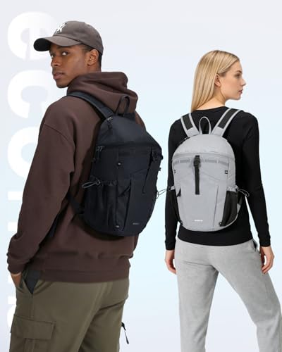 ECOHUB 15L Ultra-Lightweight Packable Backpack, Casual Daypack for Daily Use, Small Hiking & Travel, Foldable Backpack, Water-Resistant Nylon, Reflective Design - color: Grey