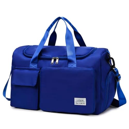 New Sports Tote Gym Travel Luggage Shopping Delivery Weekend Camping Overnight Bag (Jewelry blue) - color: Jewelry blue