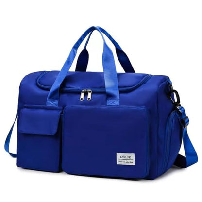 New Sports Tote Gym Travel Luggage Shopping Delivery Weekend Camping Overnight Bag (Jewelry blue) - color: Jewelry blue