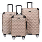 Kenneth Cole REACTION Diamond Tower Collection Lightweight Hardside Expandable 8-Wheel Spinner Travel Luggage, Rose Champagne, 3-Piece Set (20", 24", & 28") - color: Rose Champagne, size: 3-Piece Set (20", 24", & 28")